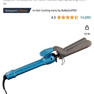 Babyliss Pro Nano Titanium 1 1/4 Spring Curling Iron NIB